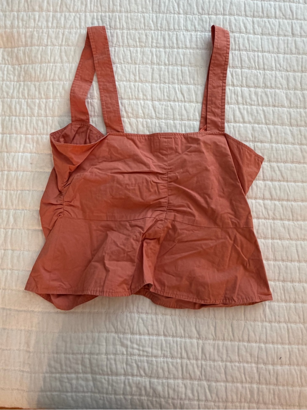 A.L.C. Rust-Orange Button-Front Cropped Tank - Picture 3 of 3